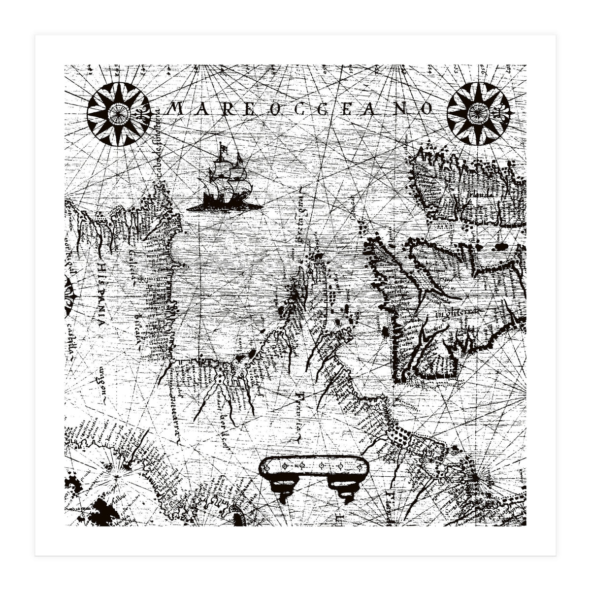 Antique Mercant Map (Print Only)