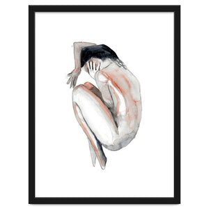 Untitled #21 - Woman hiding her face by Marc A. Burns