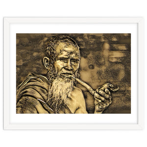 Old Man with Pipe by Monica Amorim
