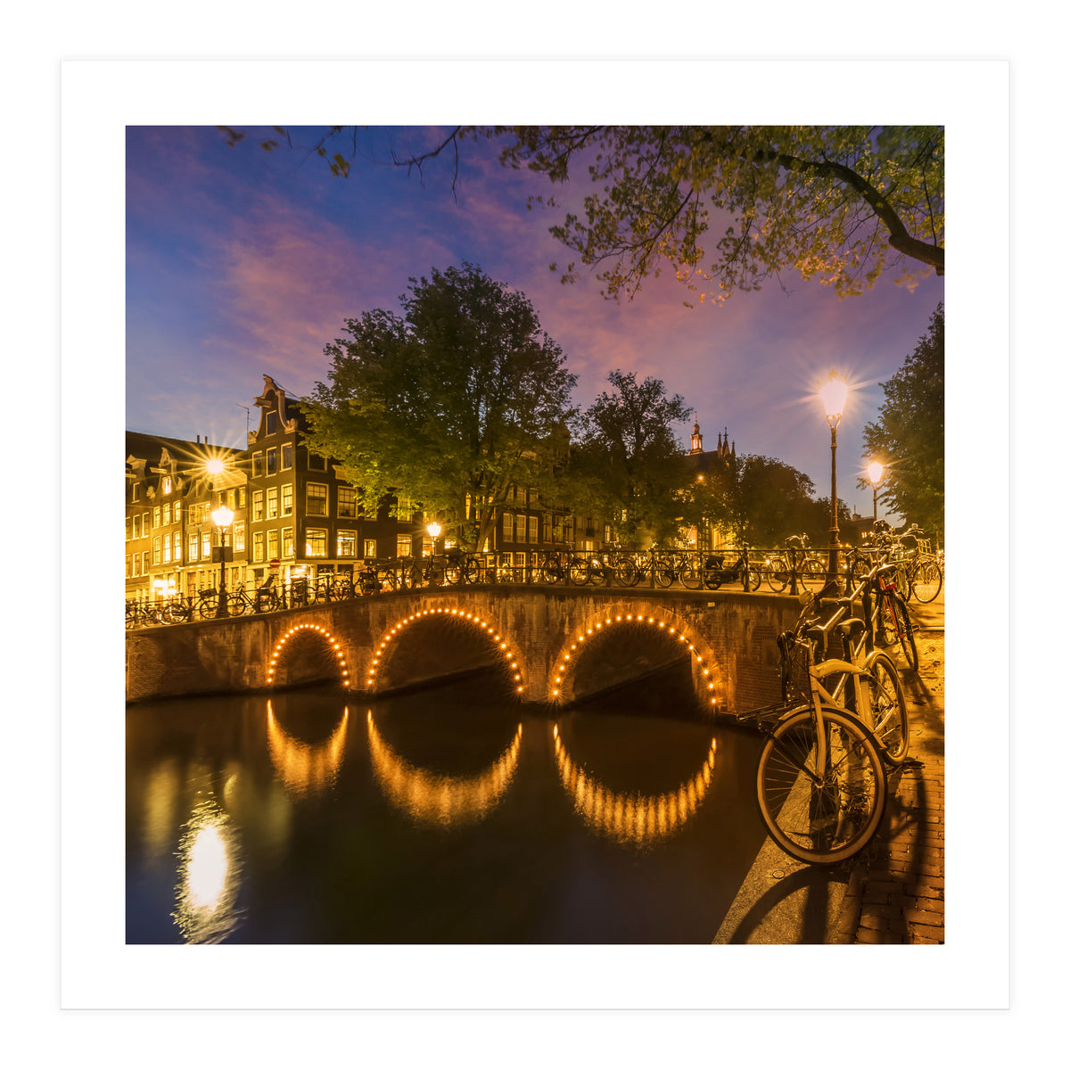 AMSTERDAM Idyllic nightscape from Keizersgracht (Print Only)