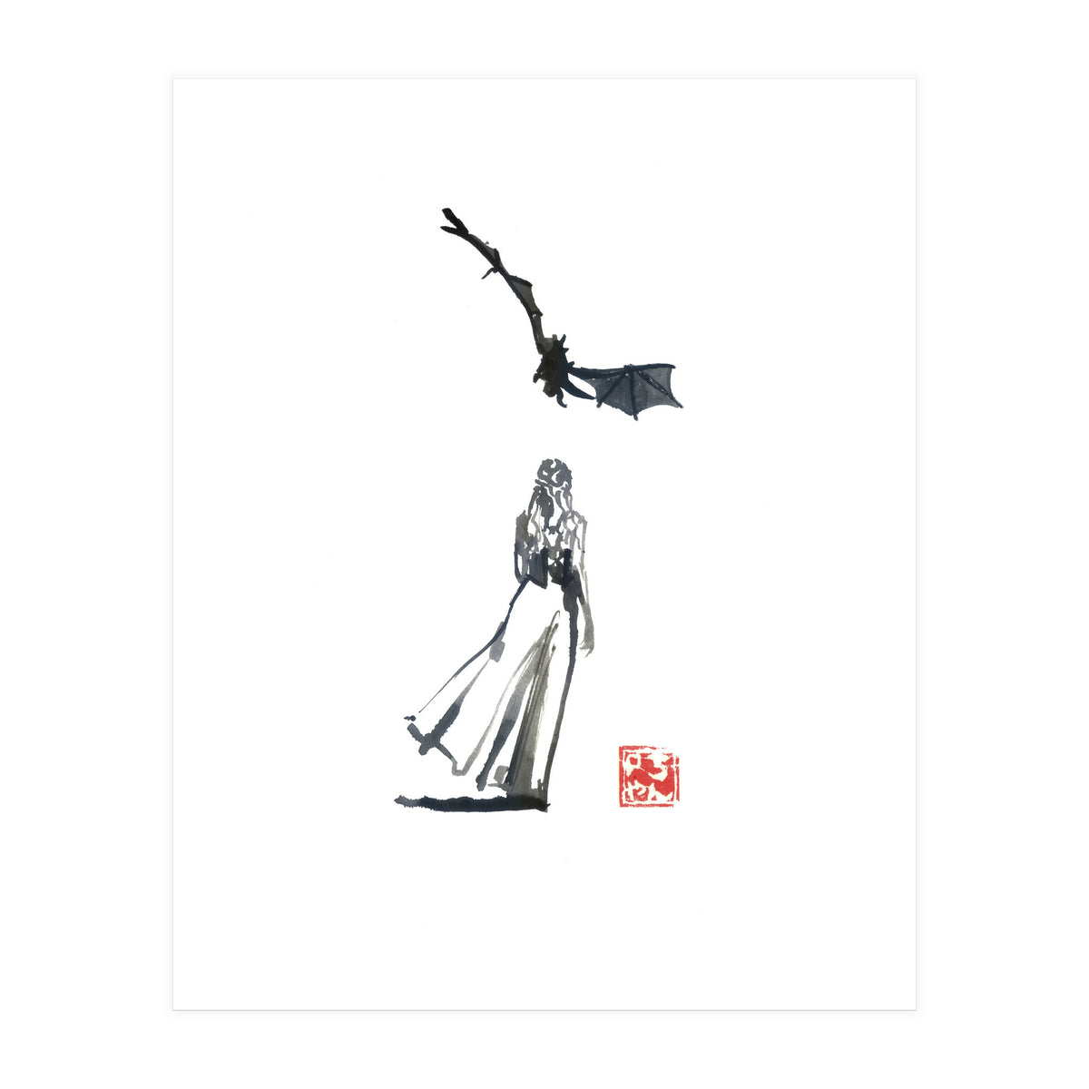daenerys targaryen and the dragon (Print Only)