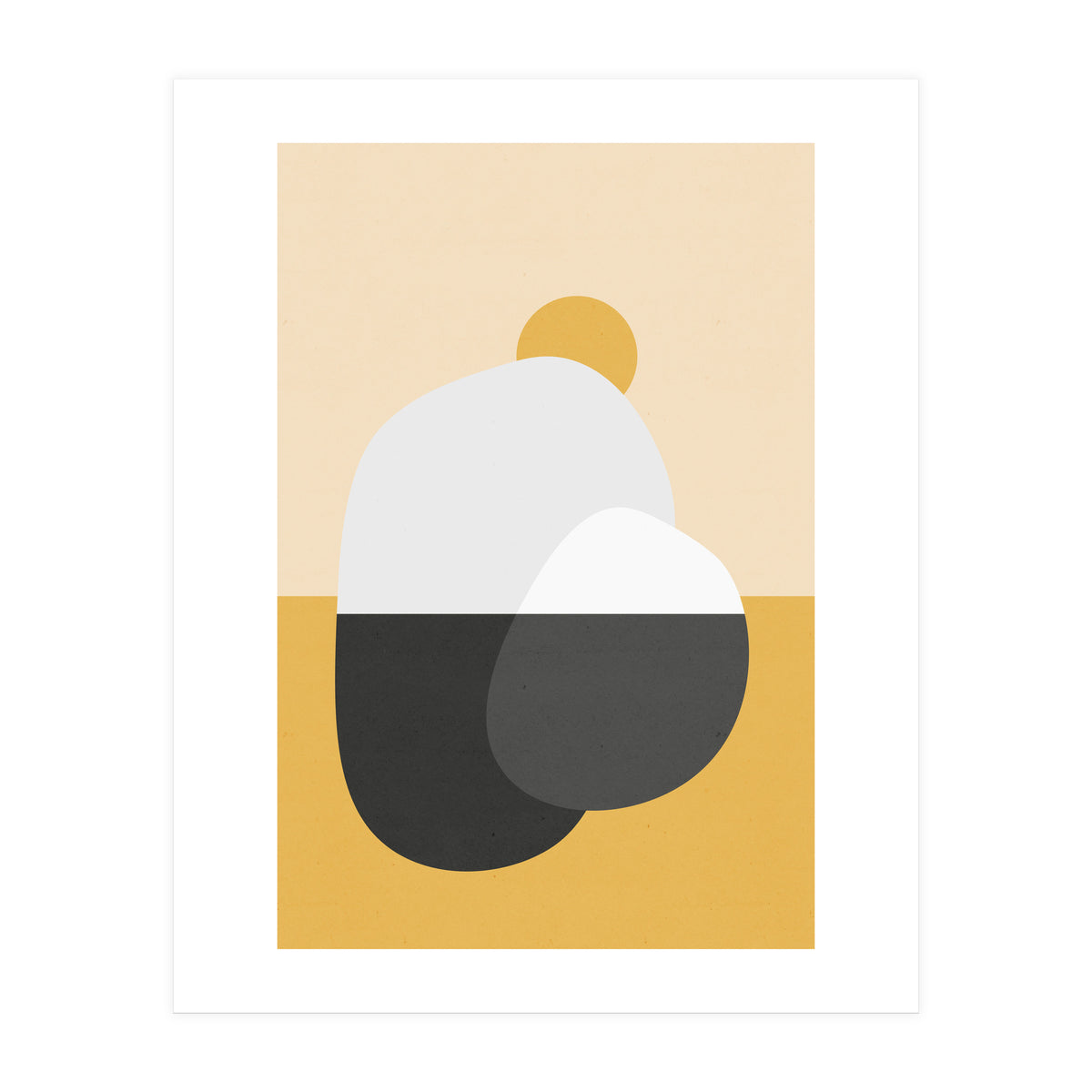 Abstract Boulders - Golden Desert (Print Only)