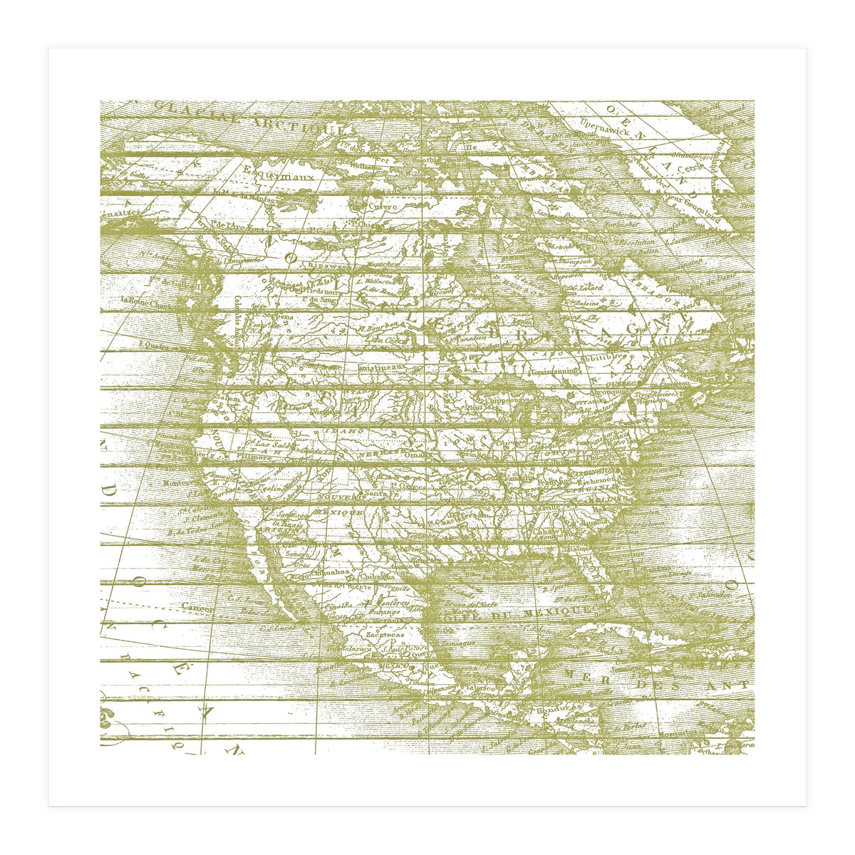 Vintage America`s Map (Print Only)