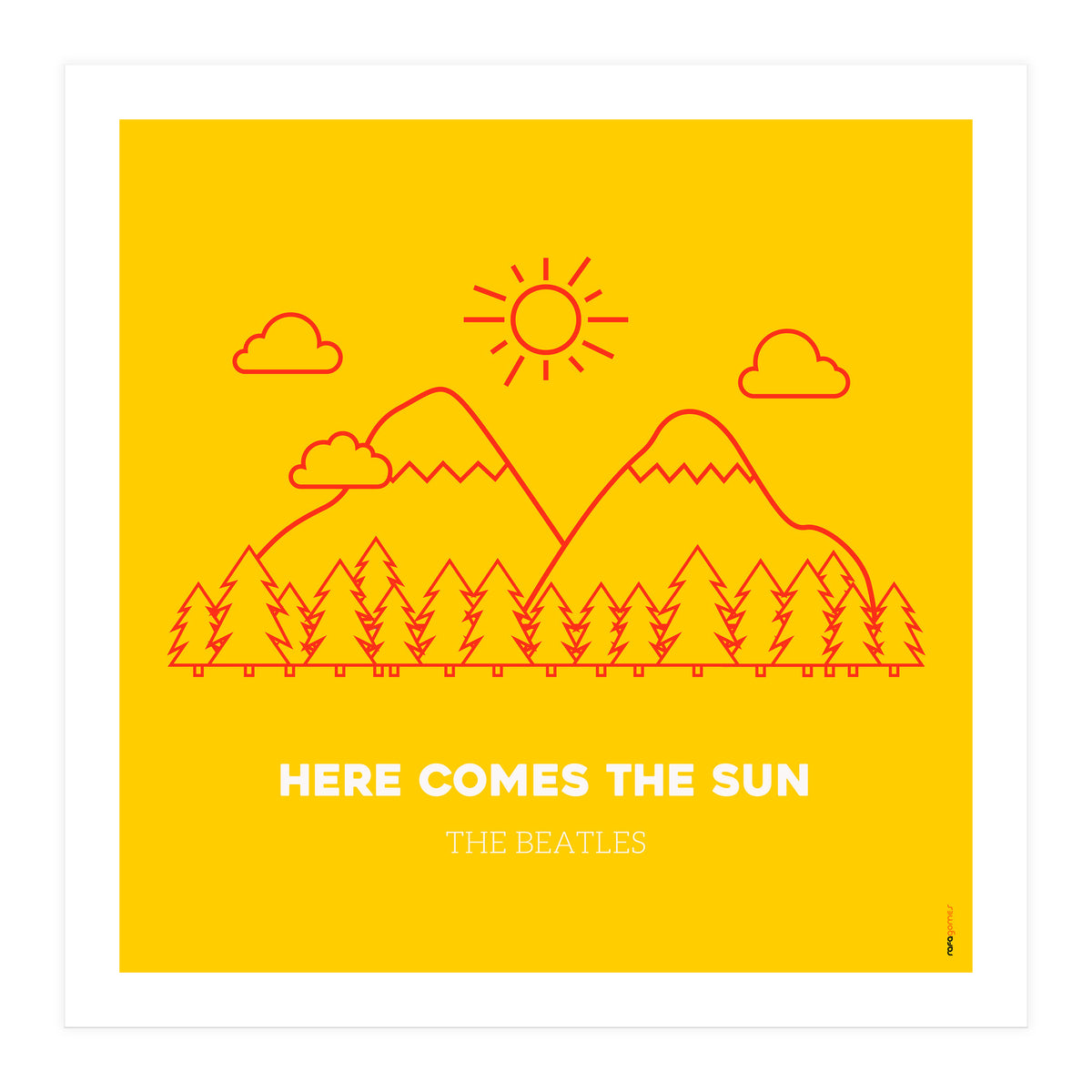 The Beatles Here Comes the Sun (Print Only)