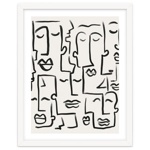 Faces Drawing by Seven Trees Design