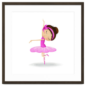 Adorable Twirling Ballerina Nursery Print by Macks Illustrations