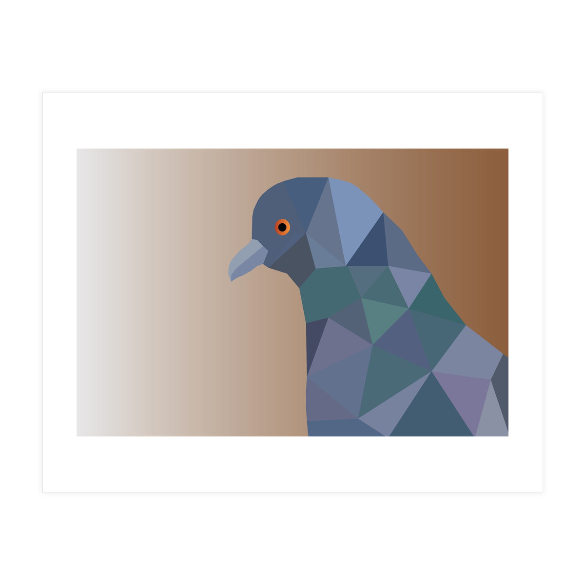 Pigeon Low Poly Art (Print Only)