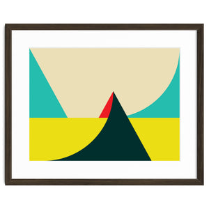 Geometric shapes No. 7 - yellow, turquoise, green & red by Gary Andrew Clarke