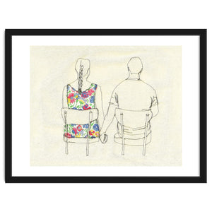 Colourful Couple Print by Sew Sarah Walton