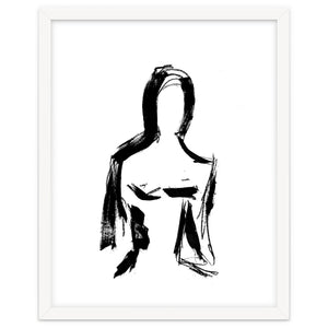 Abstract Monochrome Female Figure by Yocica