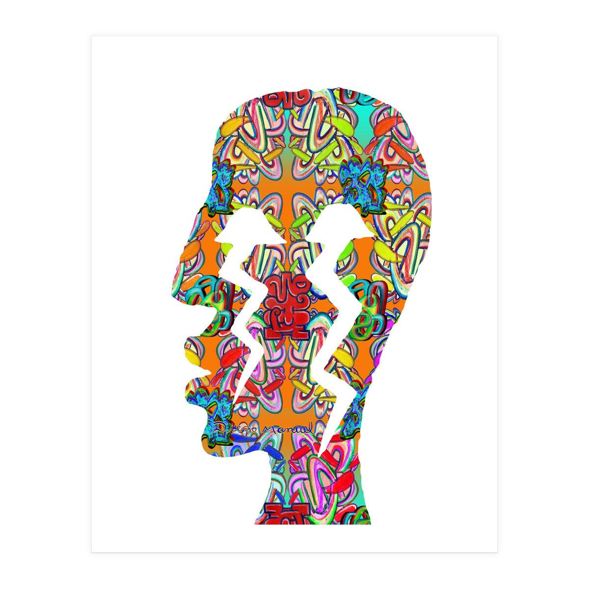 Perfil Con Rayos 5 (Print Only)