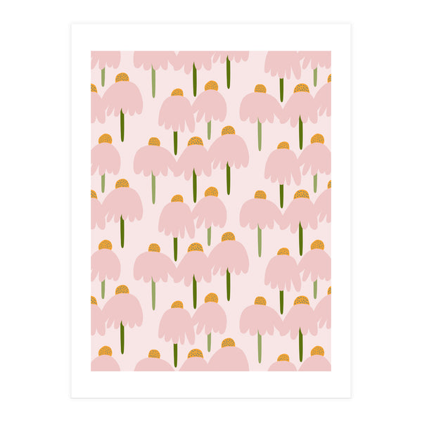Pastel Pink Flower Pattern (Print Only)