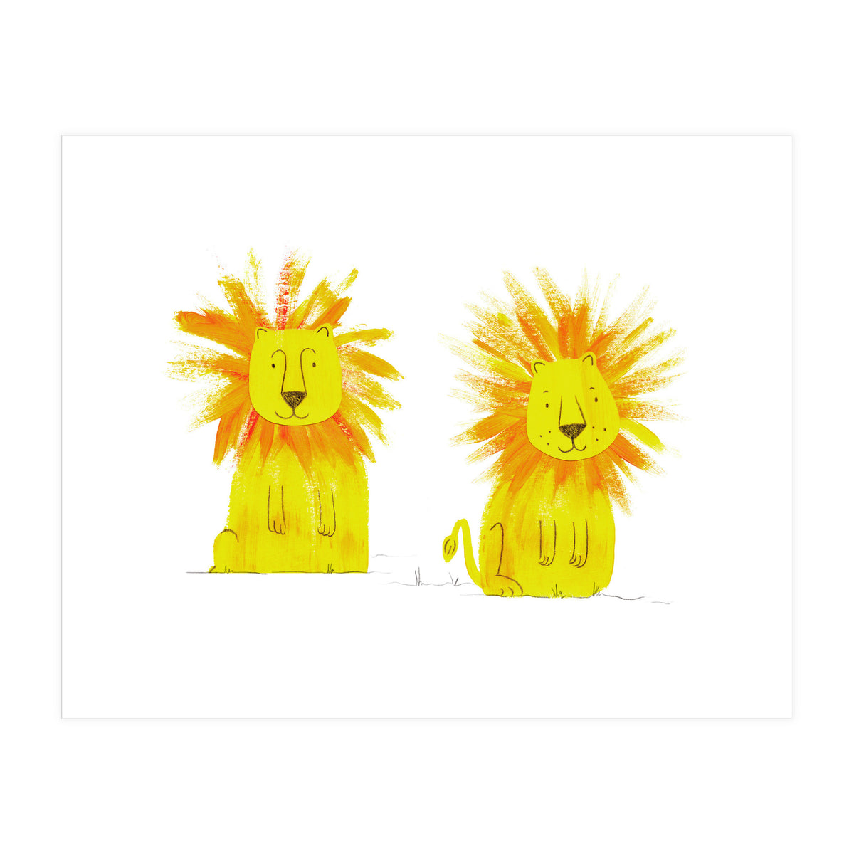 Two Lions (Print Only)