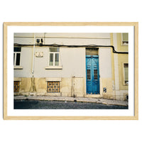 Lisbon Blue door on the street