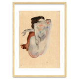 Crouching Nude in Shoes and Black Stockings, Back View. thumbnail