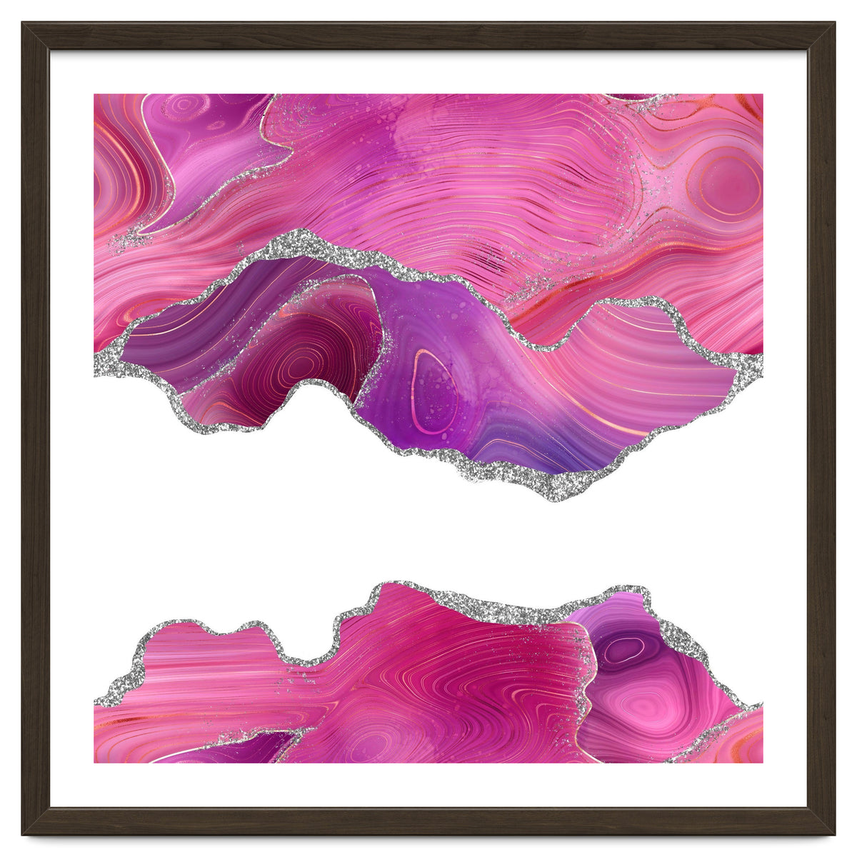 Magenta & Silver Agate Texture 07