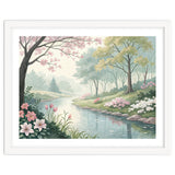 Springtime Blossoms: A Serene Garden Stream thumbnail