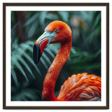 Close Up Of A Vibrant Orange Flamingo Bird thumbnail