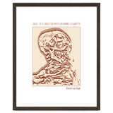 Skull Of A Skeleton With A Burning Cigarette thumbnail