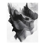 Abstract Black And White Wavy Lines Forming Organic Shapes (Print Only) thumbnail