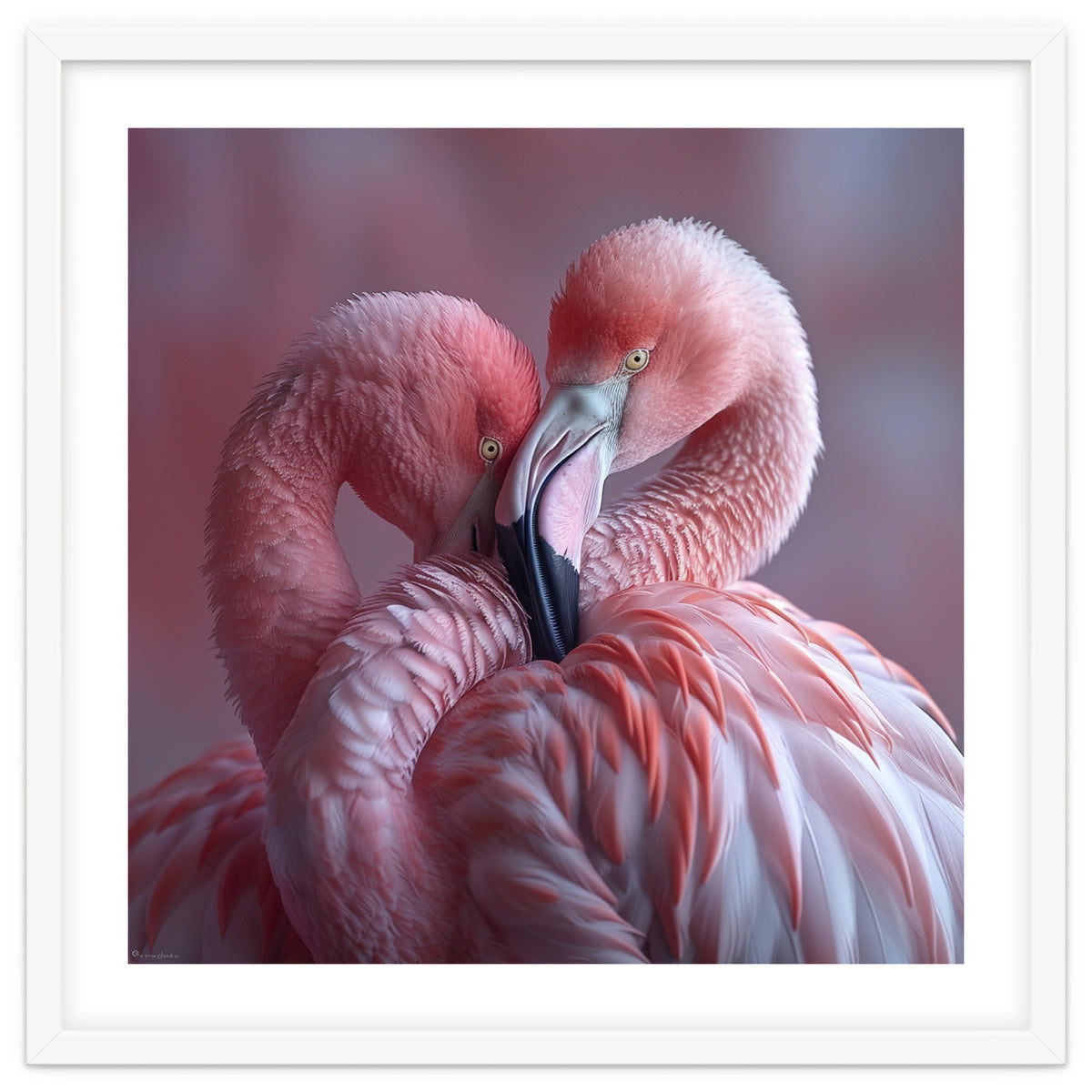 Cute Two Pink Flamingos