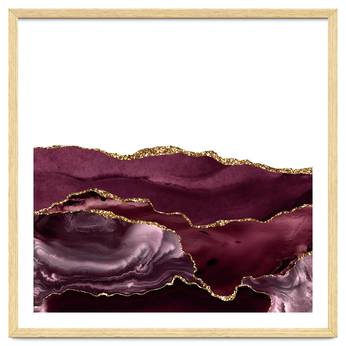 Burgundy & Gold Agate Texture 25