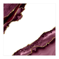 Burgundy & Gold Agate Texture 19  (Print Only)