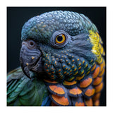 Close Up Portrait Of A Colorful Parrot's Face (Print Only) thumbnail