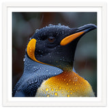King Penguin Standing In Rain With Water Drops Nature Photography thumbnail
