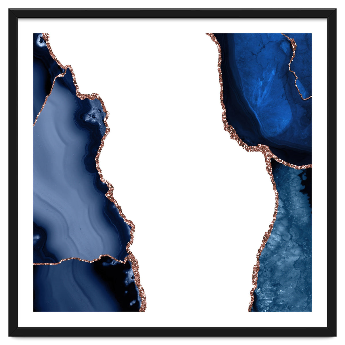 Navy & Rose Gold Agate Texture 29