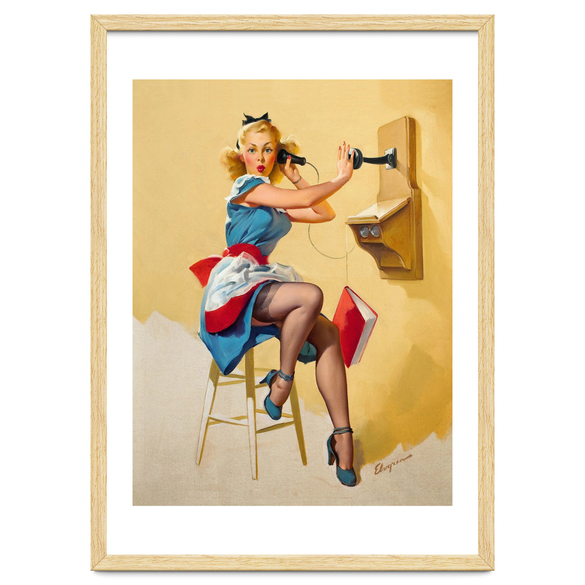 Pinup Gossip Girl On The Phone