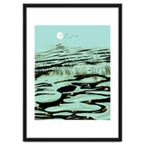 Dreamy Lake, Pastel Nature Botanical Jungle Landscape, Travel Pond Forest Plants Bohemian, Eclectic Scenic thumbnail