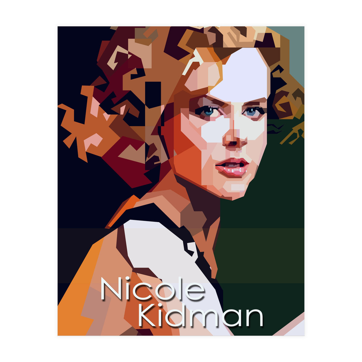 Nicole Kidman Hollywood Actress Retro Style (Print Only)