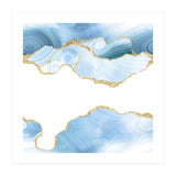 Blue & Gold Glitter Agate Texture 06  (Print Only) thumbnail