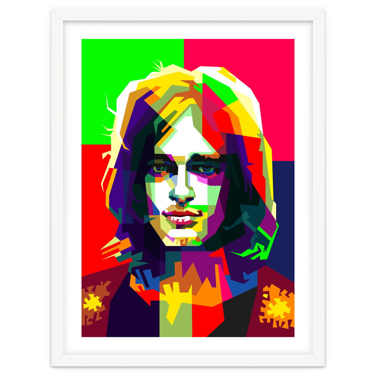 David Gilmour Pink Floyd Classic Rock Art WPAP