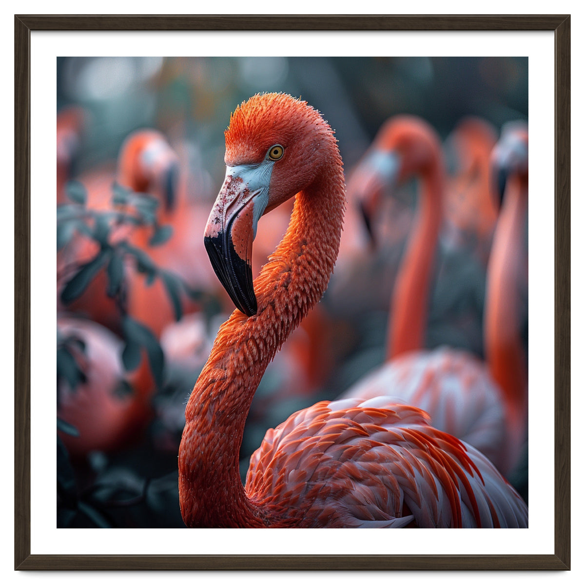 Beautiful Close Up Of A Pink Flamingo Bird