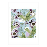 Kaya | Powder Blue Pastel Snowy | Vintage Botanical Floral Boho Garden | Spring Blossom (Print Only) thumbnail