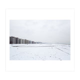 Traces of driving a car on a snowy coast (Print Only) thumbnail