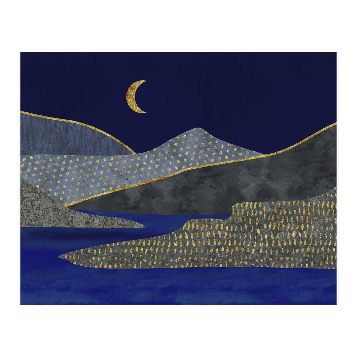 Abstract Landscape Moonlight Mood (Print Only)