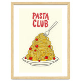 Pasta Club Illustration, Spaghetti and Tomatoes Art Print for Kitchen Wall Decor thumbnail