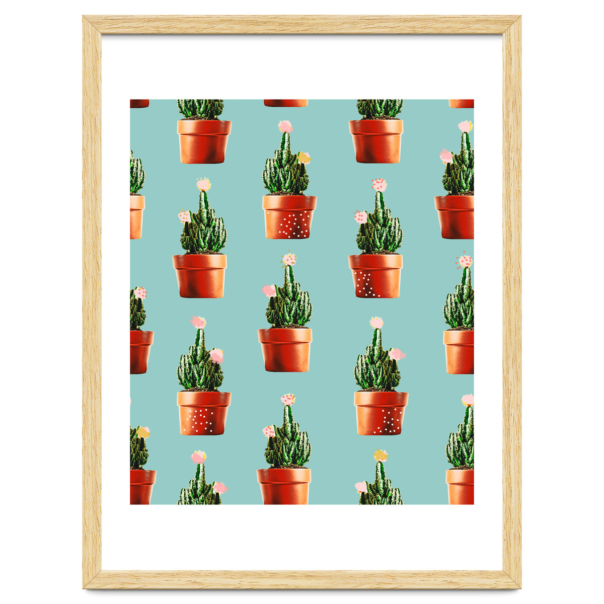 Cactus in Copper Pots #society6 #decor #buyart