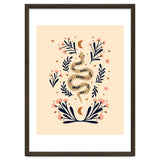 Snake And Flowers Beige And Indigo thumbnail