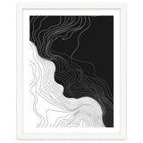 Abstract Black And White Wavy Lines Flowing thumbnail