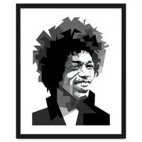 Jimi Hendrix Rock And Blues Music Black White