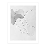 Abstract Black And White Flowing Lines And Shapes (Print Only) thumbnail