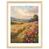 Serene Wildflower Meadow at Sunset Oil Painting thumbnail