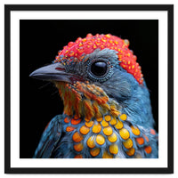 Close Up Of Colorful Bird With Water Droplets