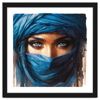 Blue Eyes Tuareg Woman Portrait