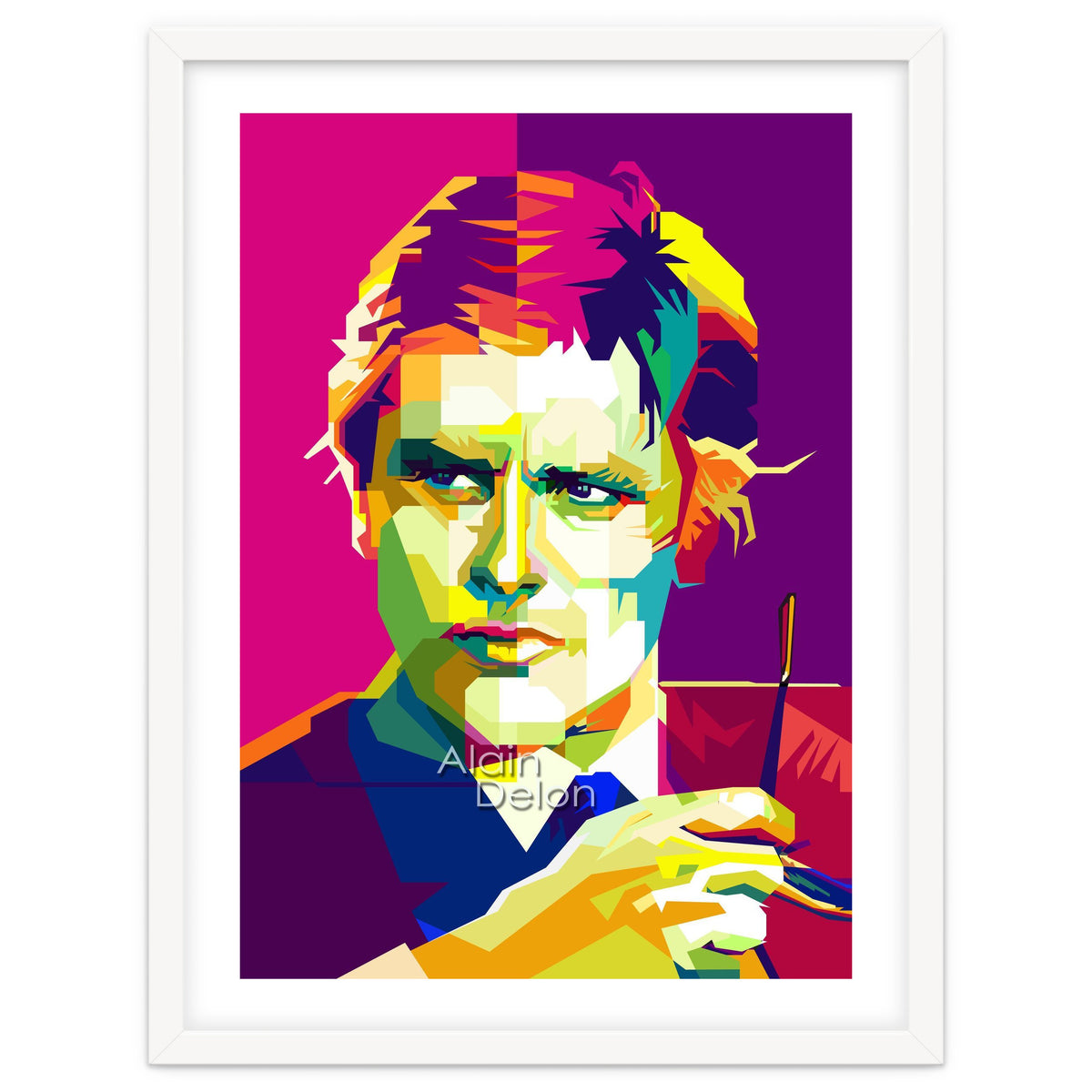 Alain Delon Retro Art WPAP
