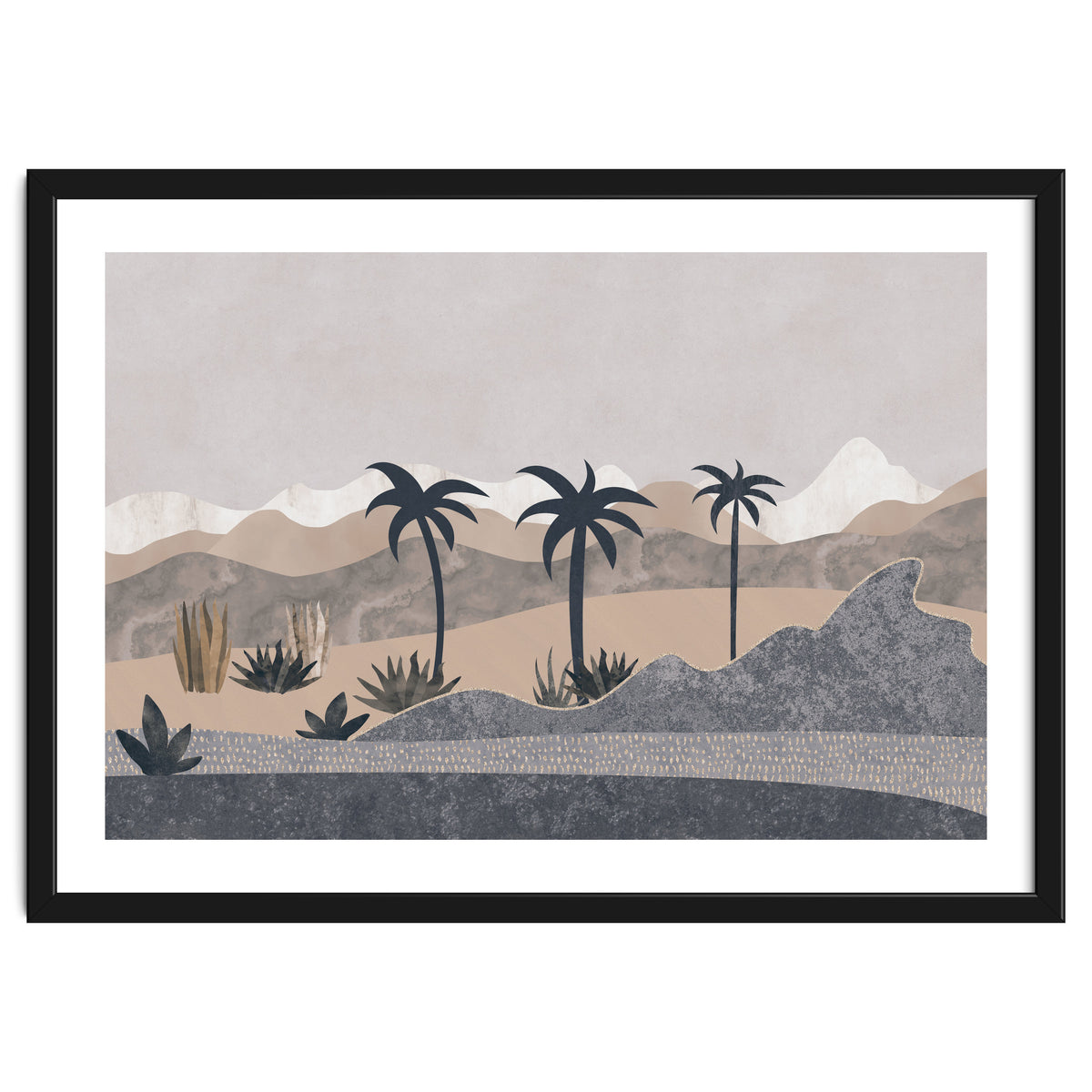 Abstract Landscape Palm Oasis